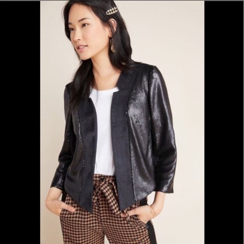 Anthropologie Shonda Sequinned Jacket